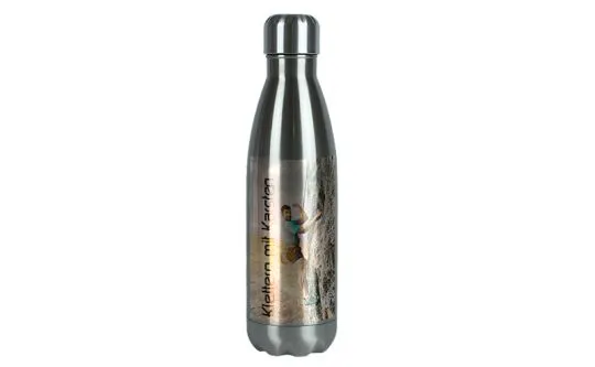 Edelstahl-Thermosflasche silber 0,5L