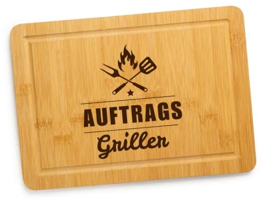 Schneidebrett - Auftrags-Griller 🔥 - Bambus 30 x 20 cm