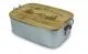 Lunchbox mit Schnellverschluss und Bambusdeckel - mit Laser-Gravur