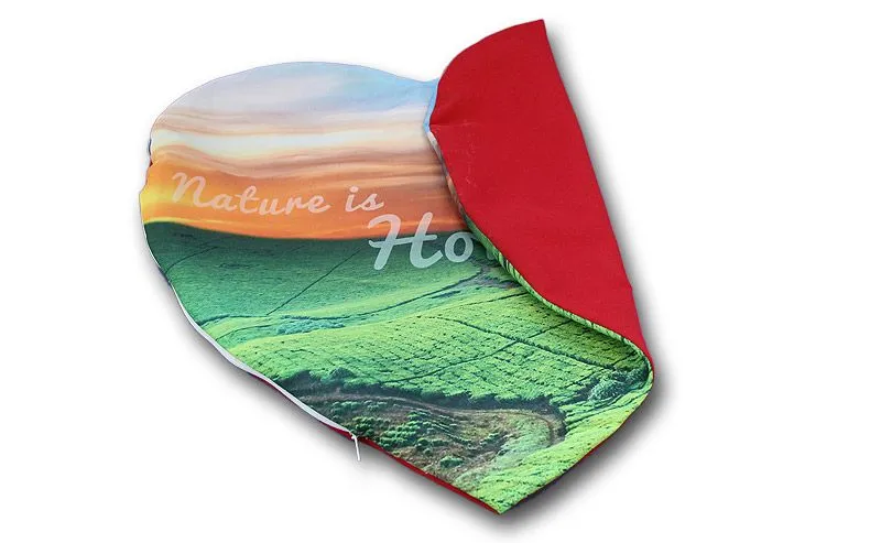 Premium Herzkissen, farbige Rckseite