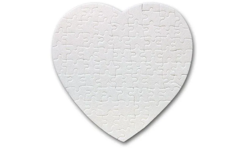 Herz Filzpuzzle mit 75 Teilen