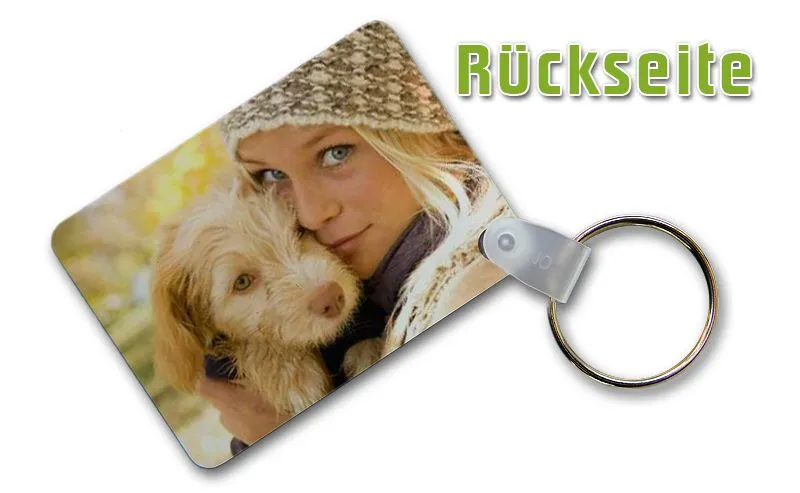 Schlsselanhnger 40x57 mm, mit Foto oder Wunschtext