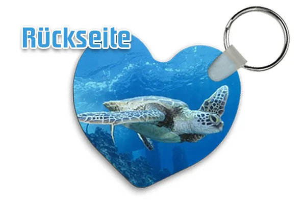 Schlsselanhnger Herz mit Foto beidseitig selbst gestalten