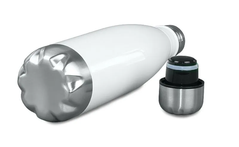 Edelstahl-Thermosflasche wei 0,5L