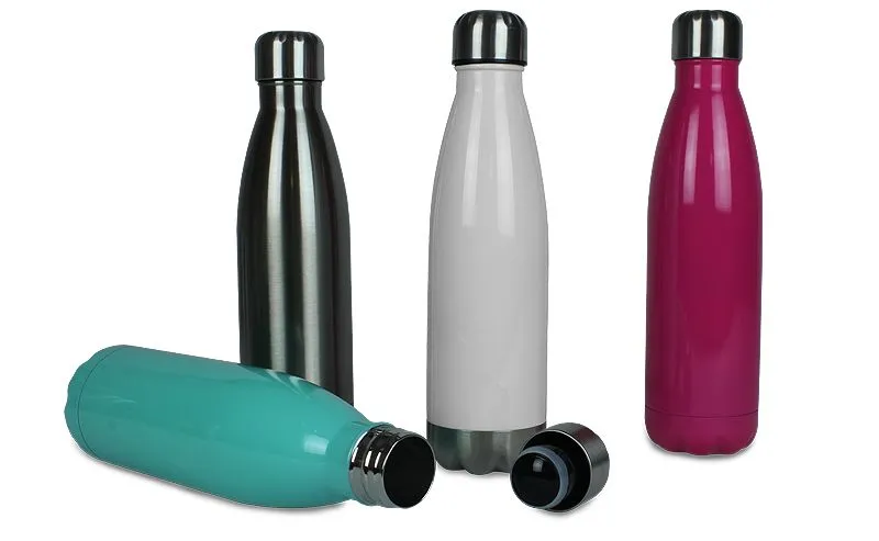 Edelstahl-Thermosflasche wei 0,5L