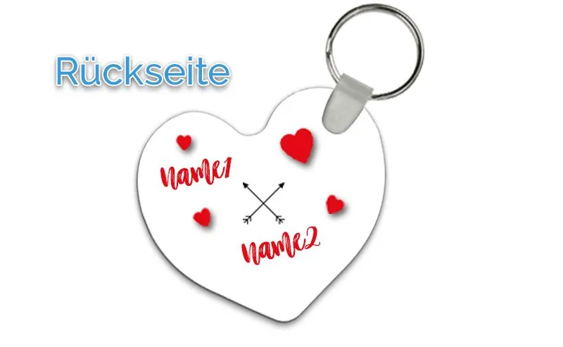 Herz-Anhnger Lets be together mit Wunschtext