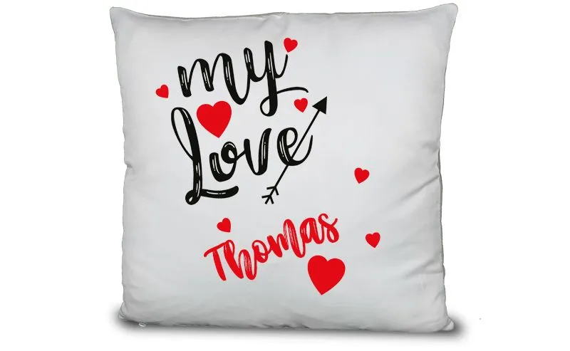 My Love Kissen mit Wunschtext