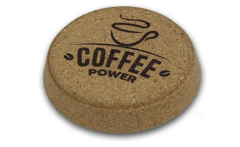 Untersetzer aus Kork mit individueller Gravur. Gre 9 cm