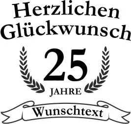 Party Sektglas mit Gravur Herzlichen Glckwunsch - mit Wunschtext und Jahreszahl