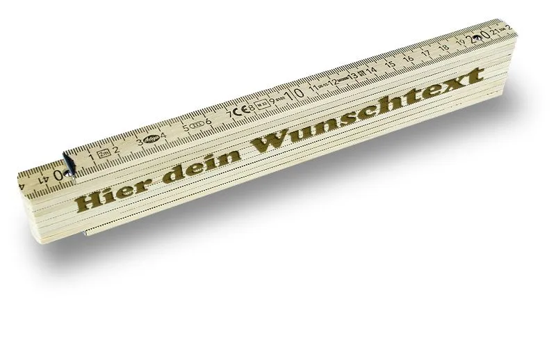 Zollstock / Gliedermastab Natur mit Wunschtext oder Namen