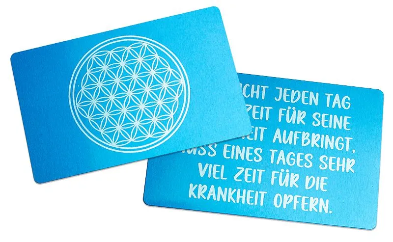 Farbige Metall Visitenkarte in 8 Farben mit Gravur - 0,5 mm