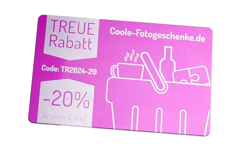 Farbige Metall Visitenkarte in 8 Farben mit Gravur - 0,5 mm