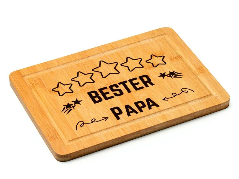Schneidebrett - Bester Papa ★ - 20 x 30 cm