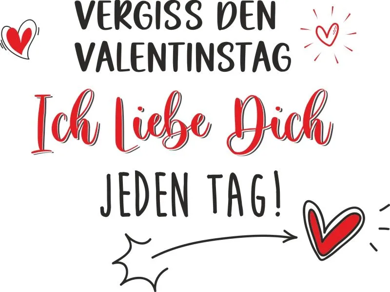 Kissen – „Vergiss den Valentinstag, ich liebe dich jeden Tag! ❤️“