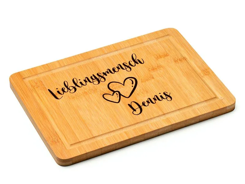 Schneidebrett - Lieblingsmensch ♥ mit Wunschtext oder Namen