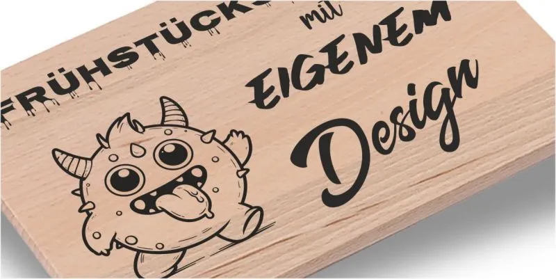 Frhstcksbrettchen aus Holz mit Gravur – personalisiert gestalten