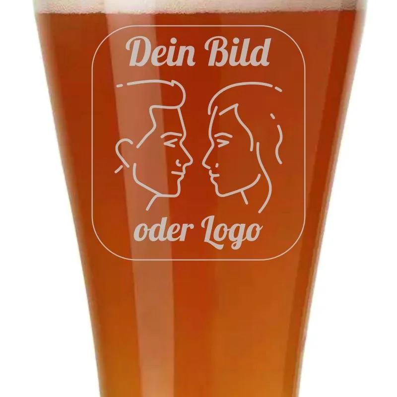 Weizenbierglas Bayern mit individueller Foto-Gravur. Ein Perfektes Geschenk fr Mnner zum Geburtstag, Vatertag oder Jubilum.