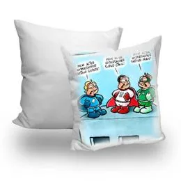 Foto-Kissen, Satin, wei, 40 cm