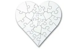 Holz Herzpuzzle mit 23 Teilen