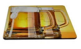 Holz-Untersetzer, 4 Teiliges Set