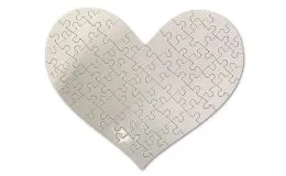 Herz-Puzzle mit 63 Teilen