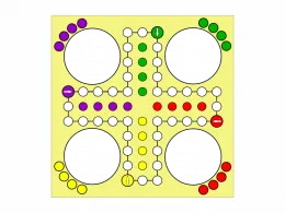 Spielbrett fr 4 Personen zum selbst gestalten