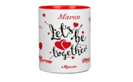 Namenstasse mit Liebesbotschaft Lets be together
