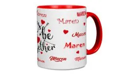 Namenstasse mit Liebesbotschaft Lets be together