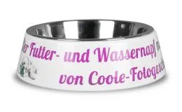 Groer Fressnapf fr Hunde oder Katzen mit Panoramadruck zum selbst gestalten