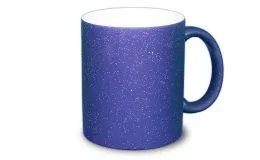 Matt blaue Zaubertasse mit Glitter-Effekt