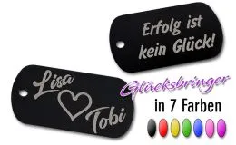 Dogtag - Schlsselanhnger aus Aluminium mit Gravur