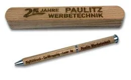 Holz-Kugelschreiber mit Geschenkbox inkl. persnlicher Laser-Gravur