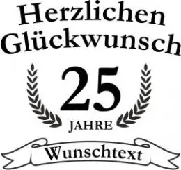 Party Sektglas mit Gravur Herzlichen Glckwunsch - mit Wunschtext und Jahreszahl