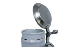 Bierkrug Stndekrug mit Deckel und 3 Goldlinien bedrucken