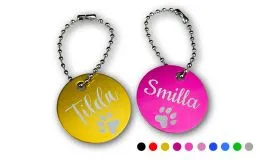 Hundemarke 30 mm - Schlsselanhnger mit Gravur