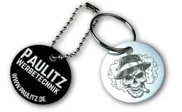 Hundemarke 30 mm - Schlsselanhnger mit Gravur