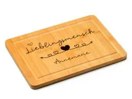Schneidebrett - Lieblingsmensch ♥ mit Wunschtext oder Namen