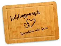 Schneidebrett - Lieblingsmensch ♥ mit Wunschtext oder Namen