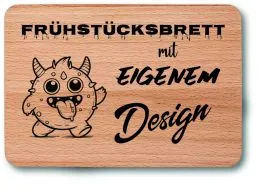 Frhstcksbrettchen aus Holz mit Gravur personalisiert gestalten