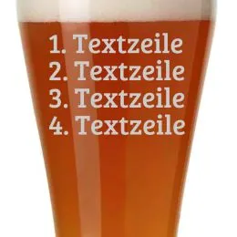 Weizenbierglas Bayern mit Wunschtext bis zu 4 Textzeilen mglich!